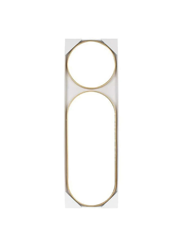 MHome Luxury Trip Mirror Set – 3 Piece Gold Frame Mirrors (Wall or Floor Display)