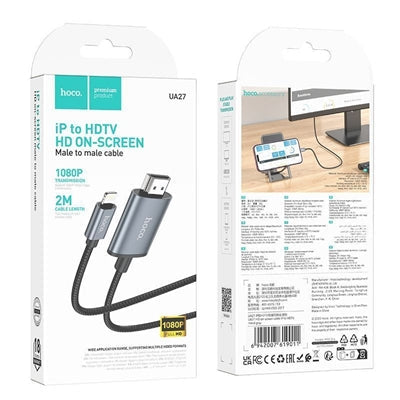 HOCO UA27 HD On-Screen Cable iPhone To HDTV β Grey