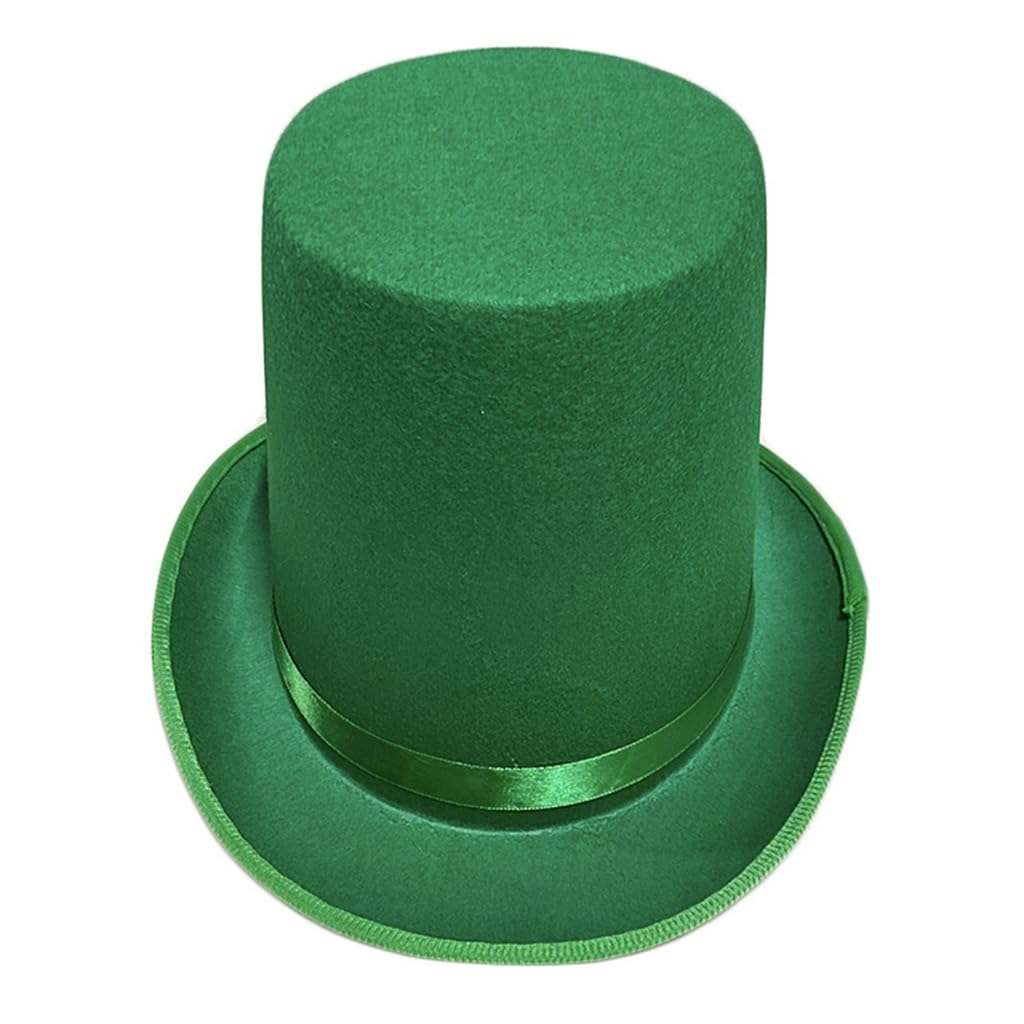 Top Hat Black Felt | One Size Magician Hat Costume |Dress Up Party- Available in Black & Green