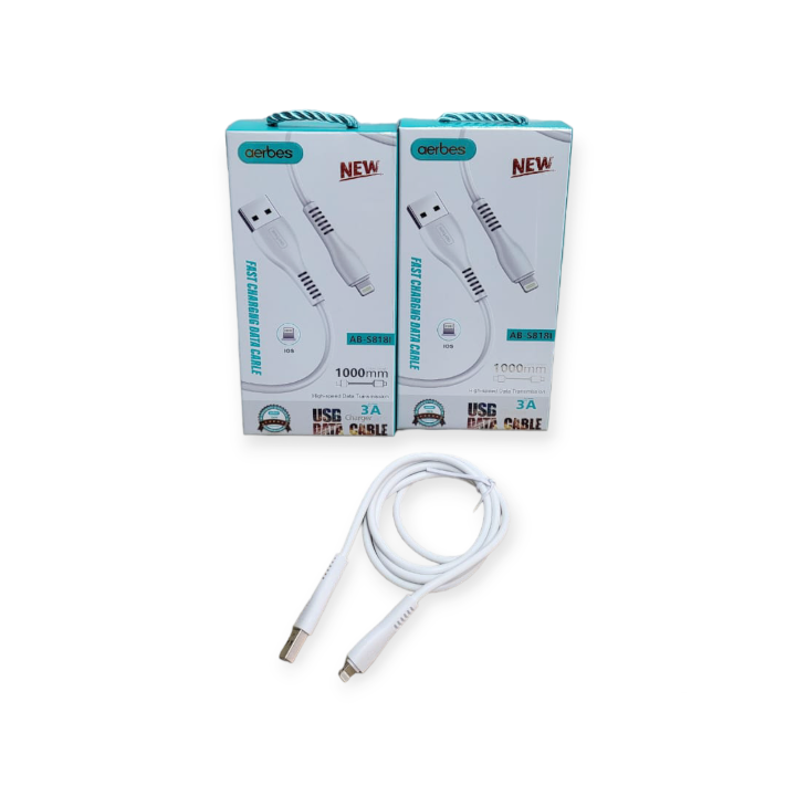 Aerbes Lightning Pin USB Cable For IOS 3A 1M