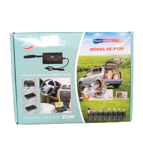 Super Electronics SE-P120 Universal Laptop Charger For Car & Home Charging 120W