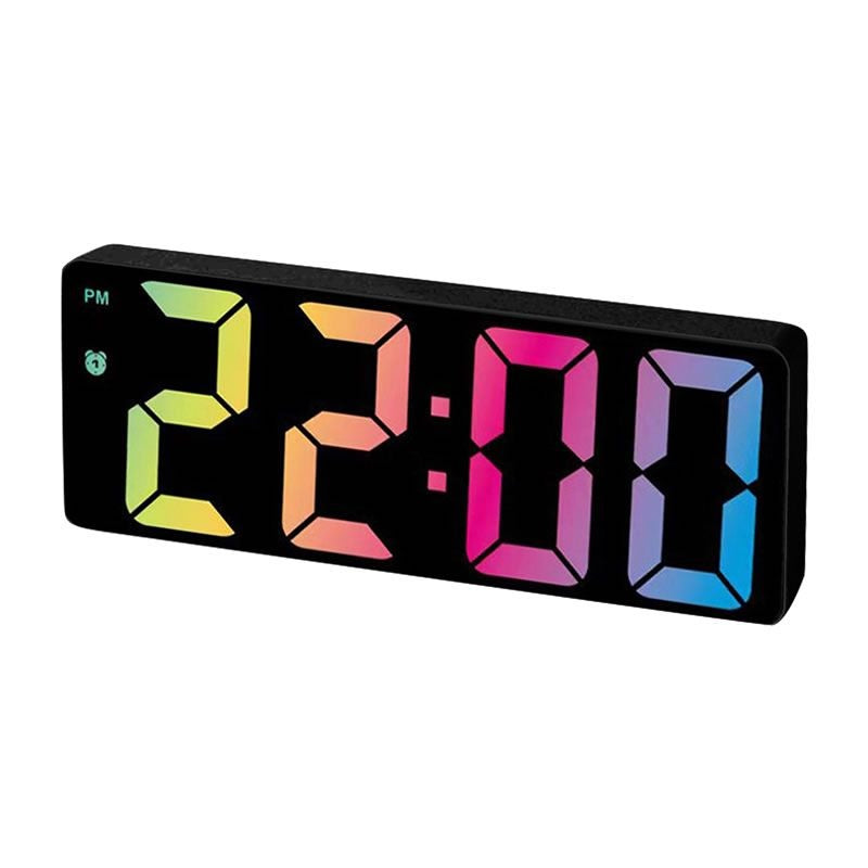RGB LED Colorful Battery Powered Digital Alarm Clock