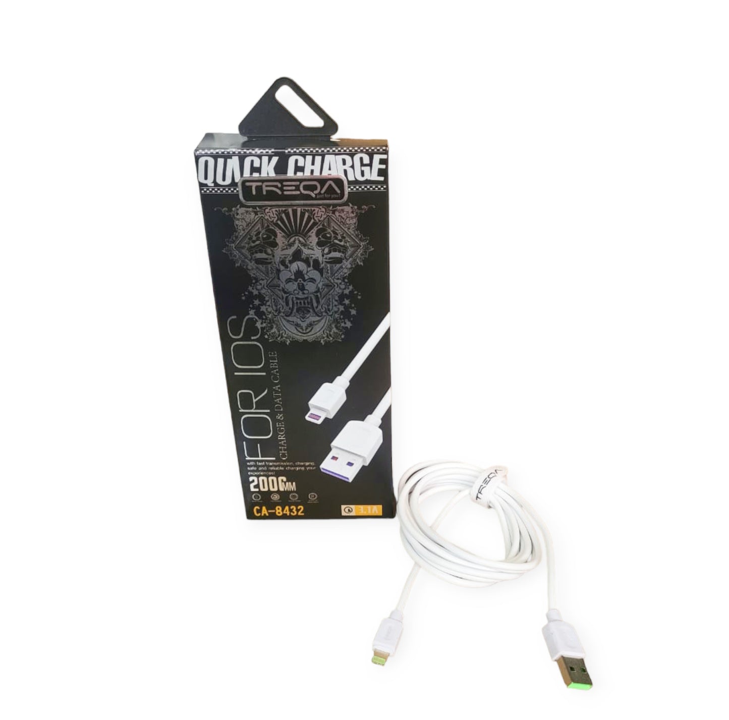 Treqa Lightning USB Cable For IOS 3.1A 2M