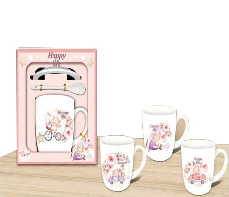 Mug With Spoon And Plate Gift Set