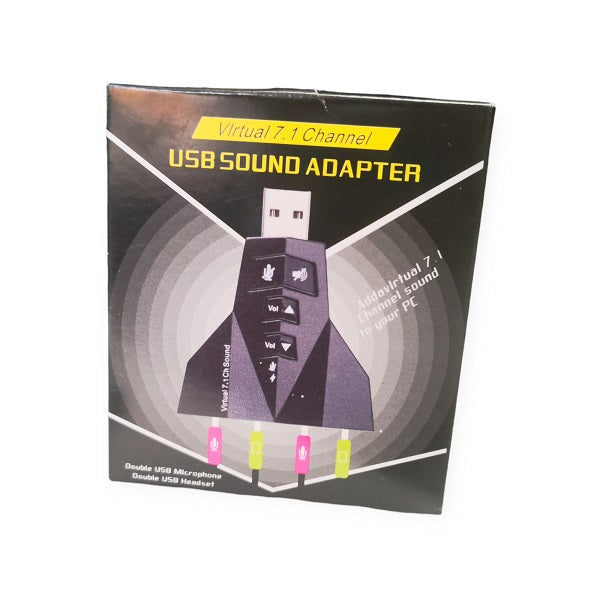 USB Sound Card Adapter Double USB Headset 7.1 Channel