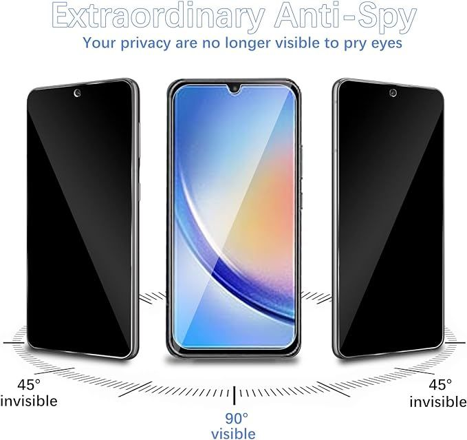 Privacy Tempered Glass Screen Protector for Samsung Galaxy A15