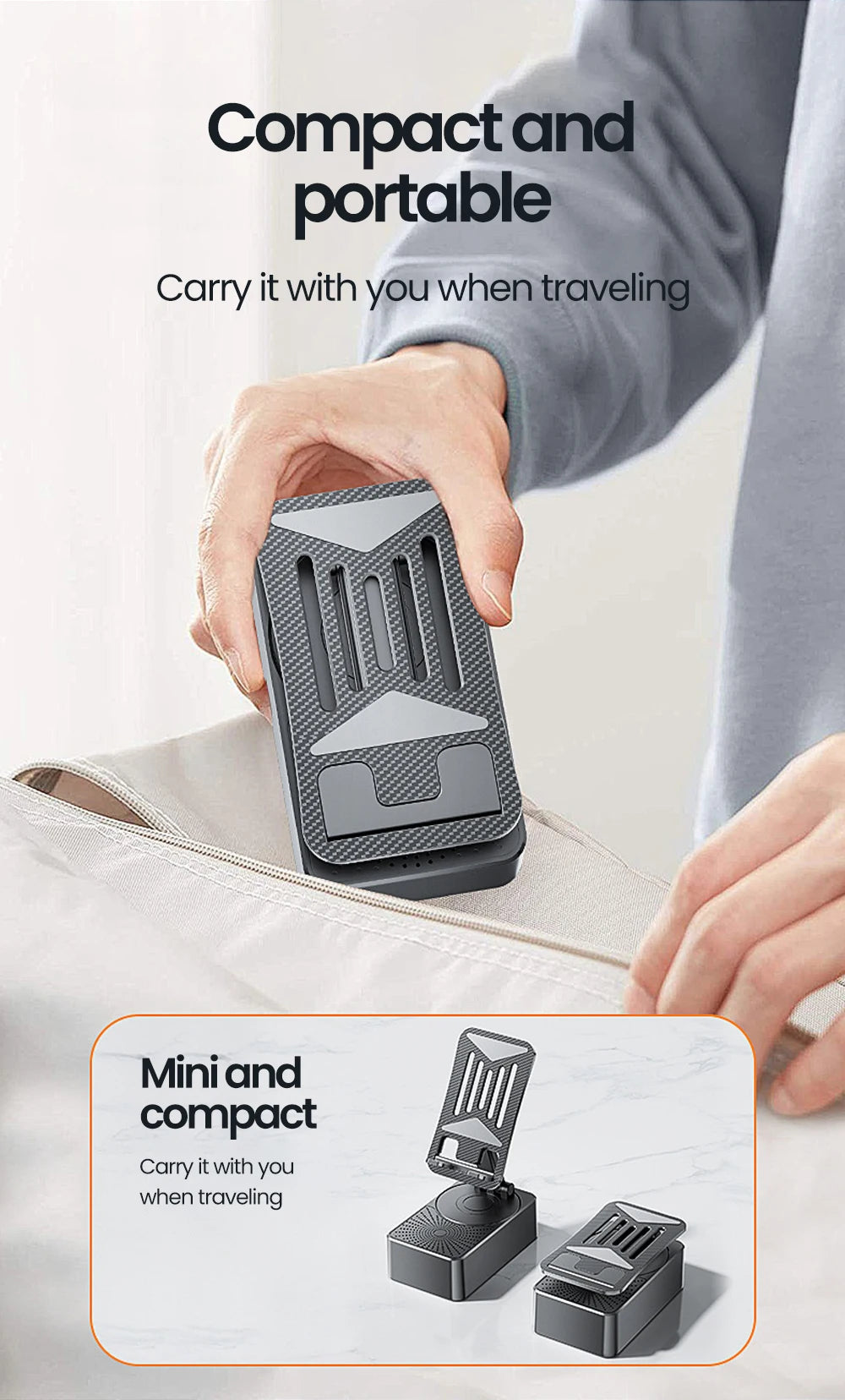 3-in-1 Phone Stand with Bluetooth Speaker & Power Bank