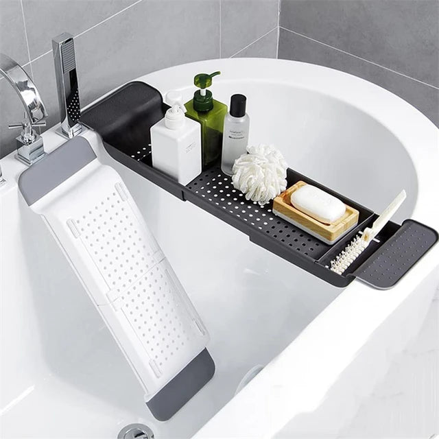 Multifunctional Expandable Bathtub Caddy Organizer Tray