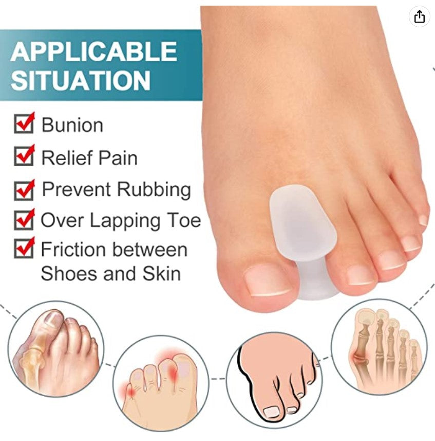 1 Pair - Gel Toe Separators for Overlapping