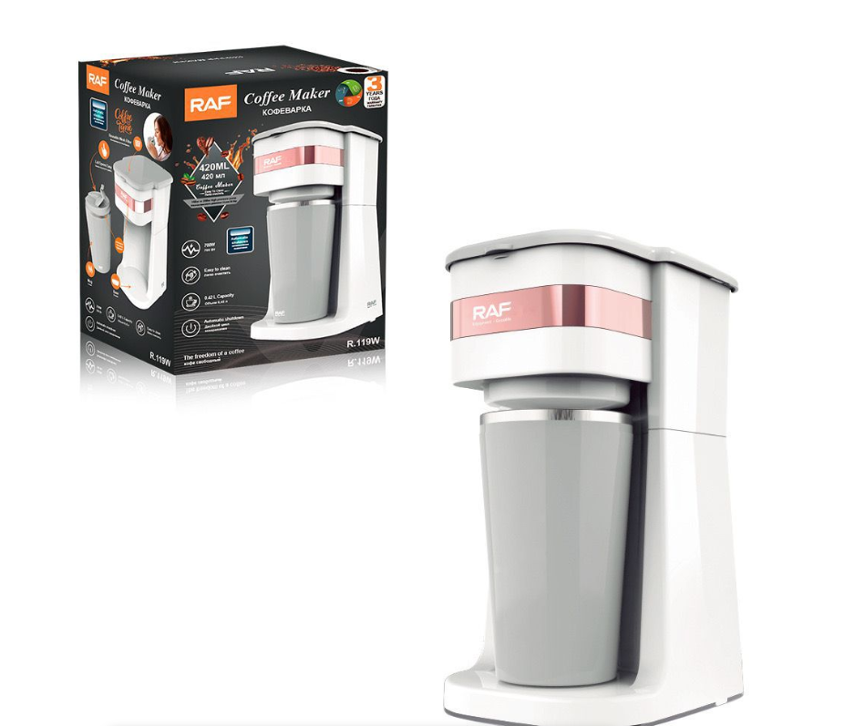 420ML RAF Filter Coffee Maker With A Travelling Mug 700W R.119W