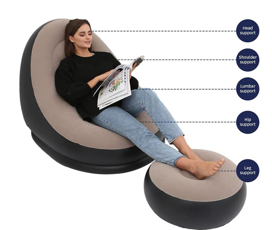 Lazy Inflatable relaxation sofa couch with Household air Pump