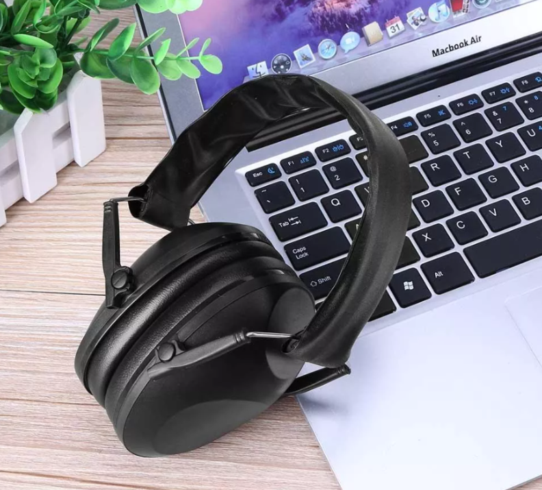 Ergonomic Tactical Force Folding Hearing Protector - Black - JY-51
