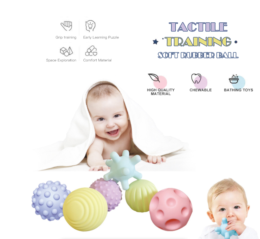Textured Tactile Sensory Ball Set - 6 Piece