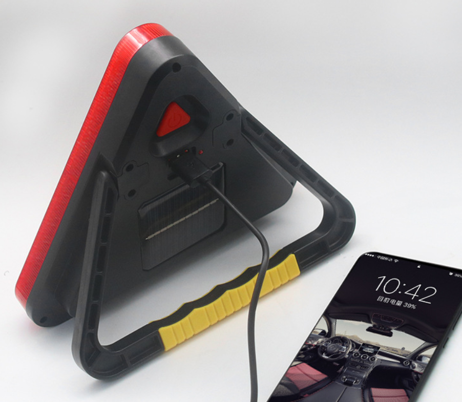 Multi-Function LED Light Emergency, Triangle Warning Sign Floodlight