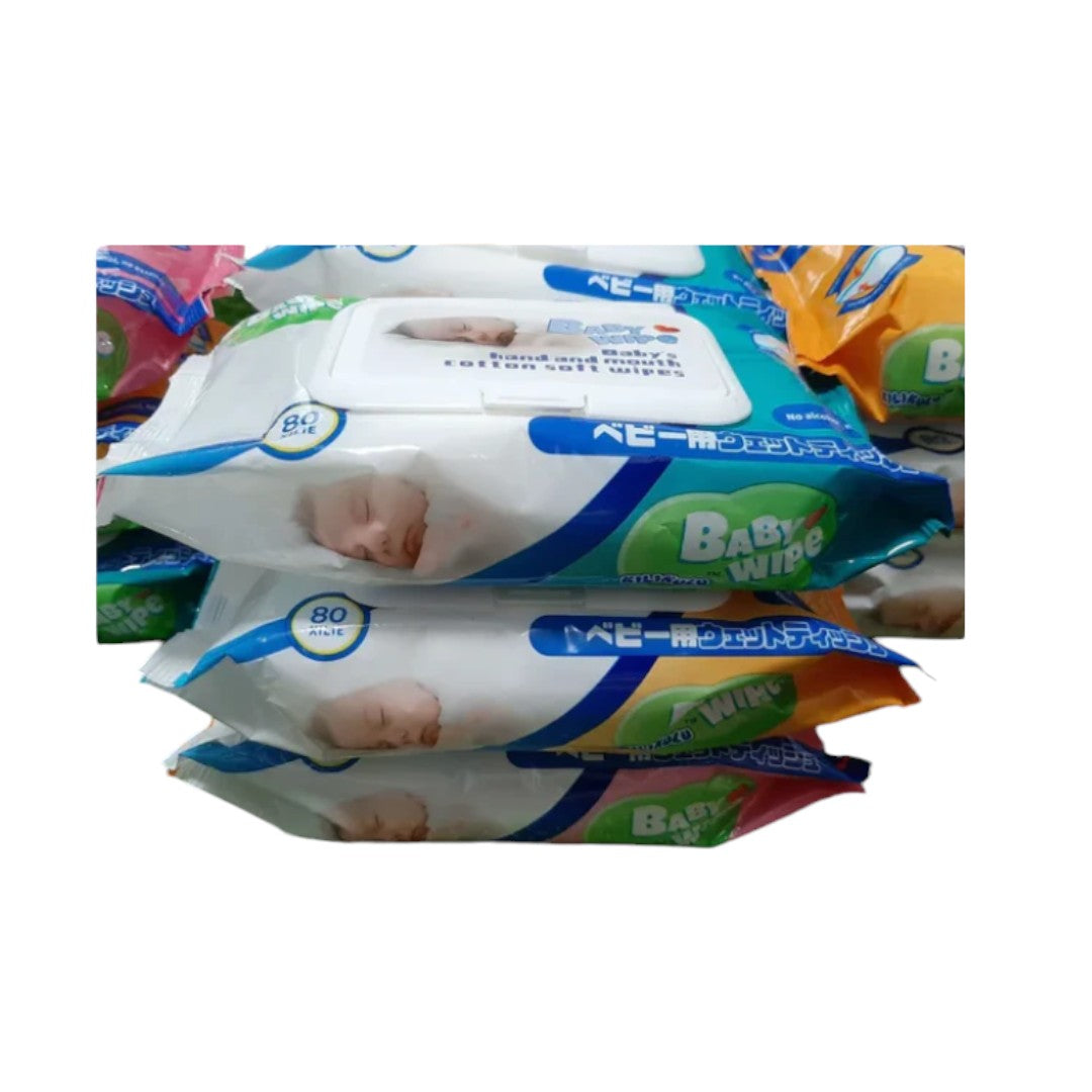 Baby Wipes,Pure & Fragrance Free, size 80 sheets.