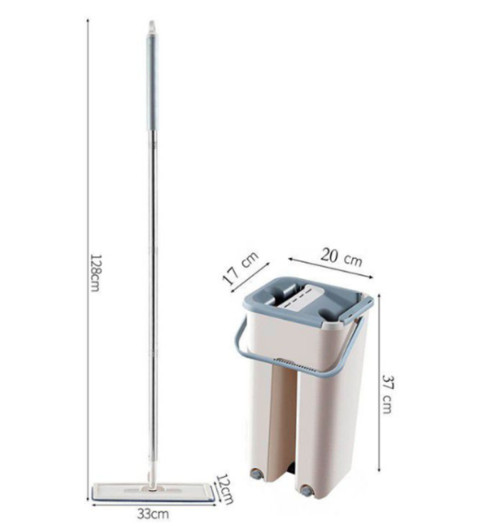 Mop With Bucket WITH 2 Cleaning Pads