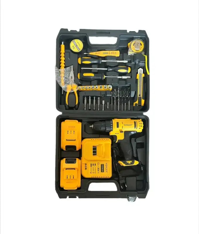 34-Piece Cordless Lithium Battery Electric Drill & Screwdriver Set