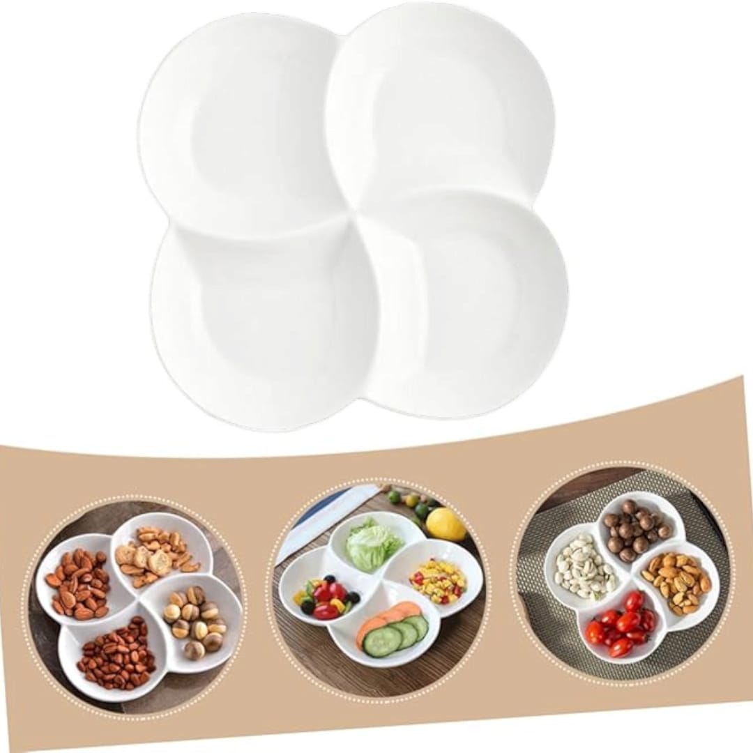 Divided Porcelain Dinner Plate