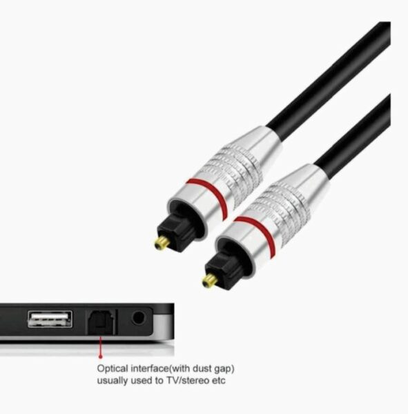 Optical Audio Cable with Metal Head 1.5M