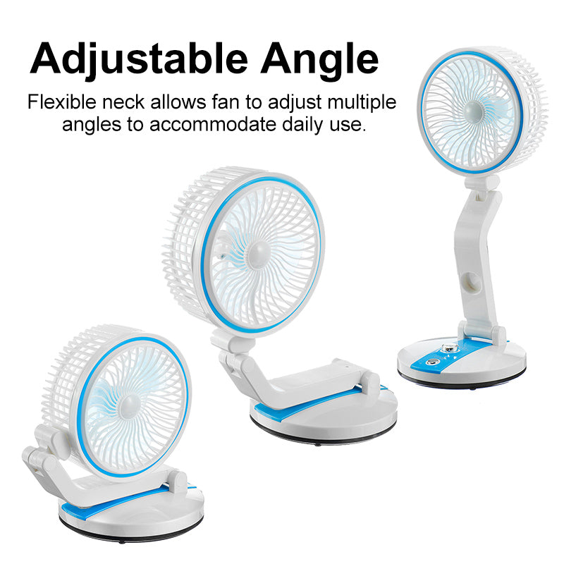 Rechargeable Adjustable Angle Flexible Fan