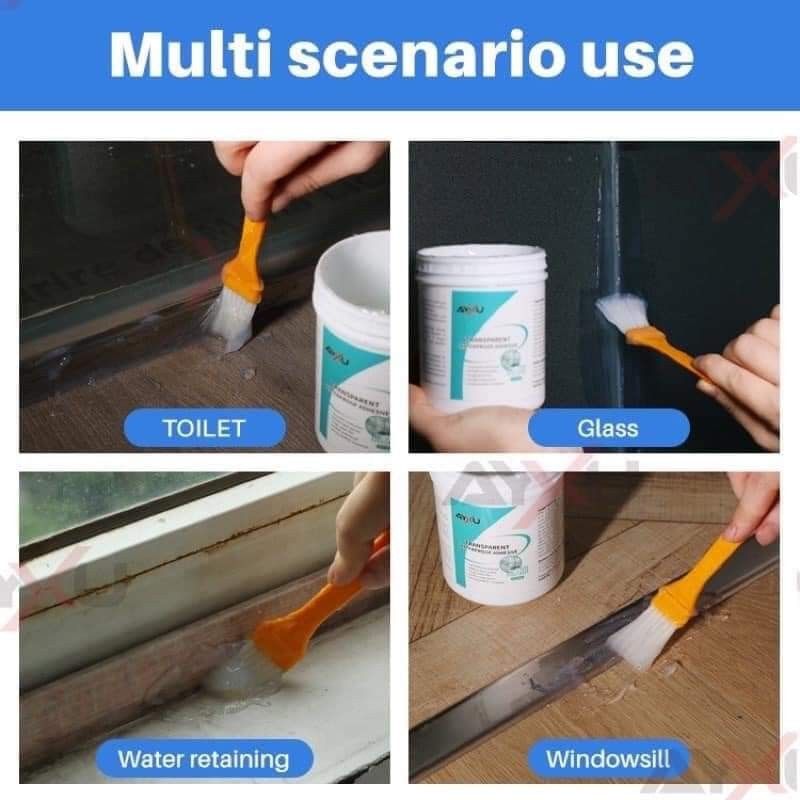 Transparent Waterproof Liquid Rubber Paste Sealant Glue - 300g Invisible Leak Repair