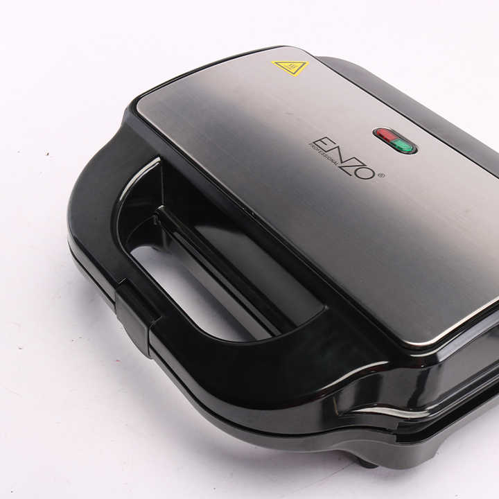 ENZO 2 in 1 Breakfast Sandwich Panini Waffles Electric Grill Non Stick Bread Maker Household Smokeless Stainless Steel BBQ Grill