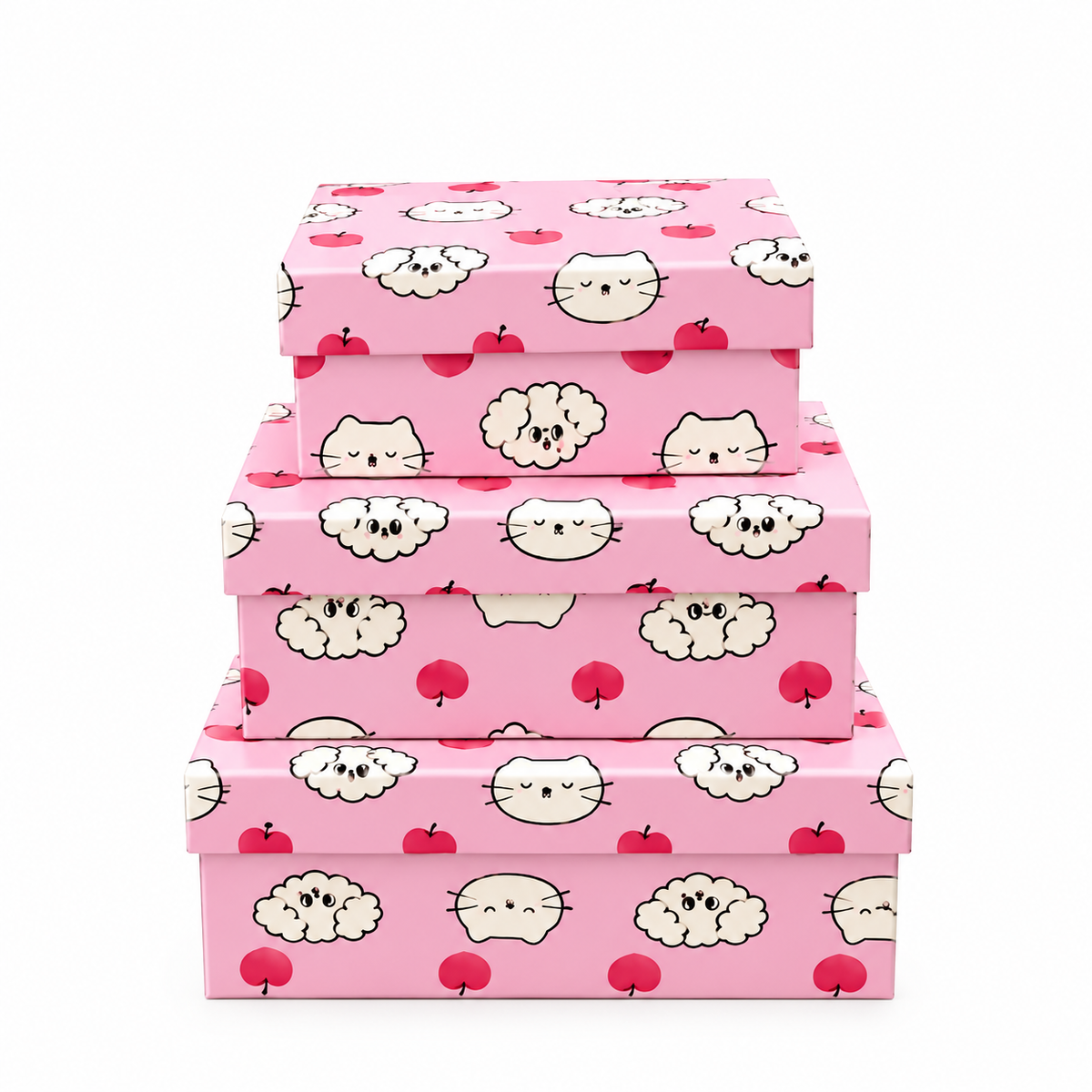 3-Piece Gift Box Set - Nesting Gift Boxes with Lids