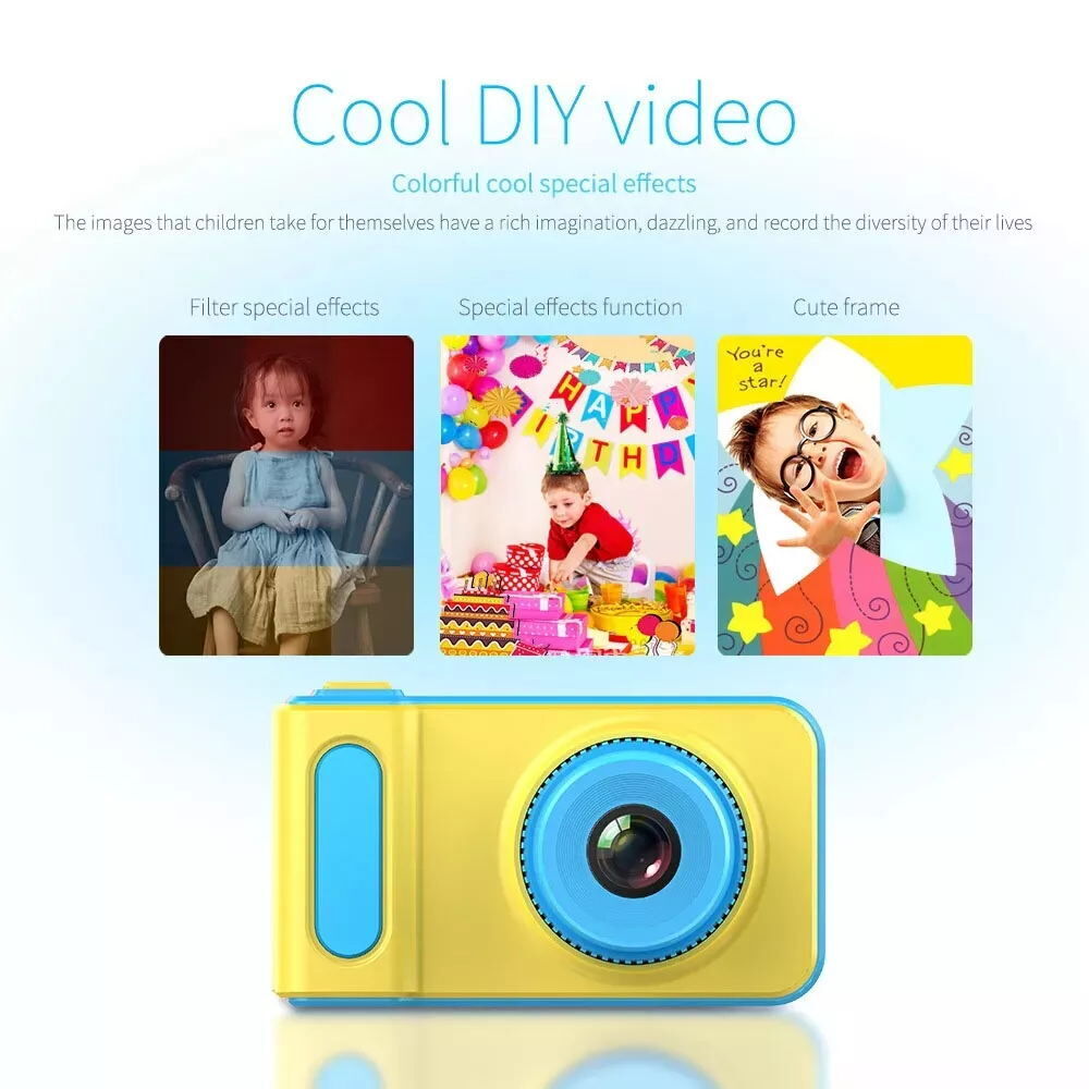 MKids Baby Mini Digital Camera for Kids – 1080P Video, 2-Inch Screen, Micro SD Slot