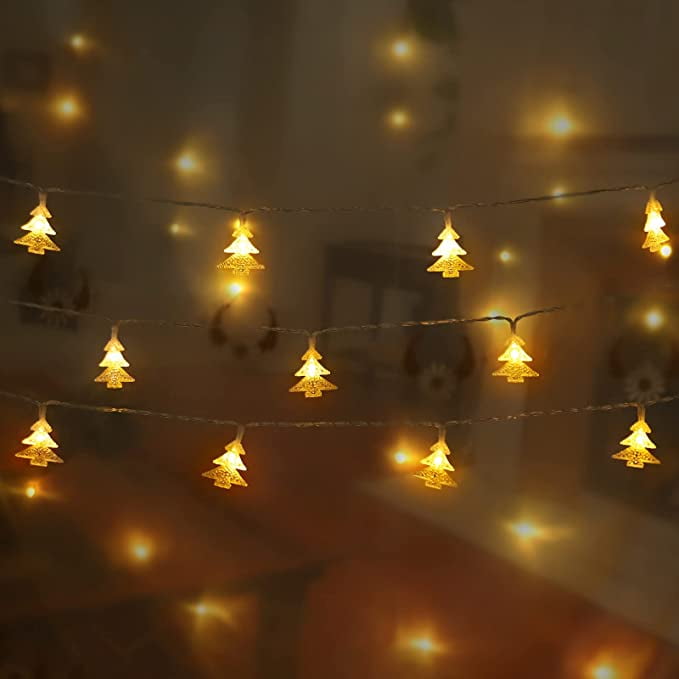 Solar Fairy Christmas Tree Design Warm White LED Lights