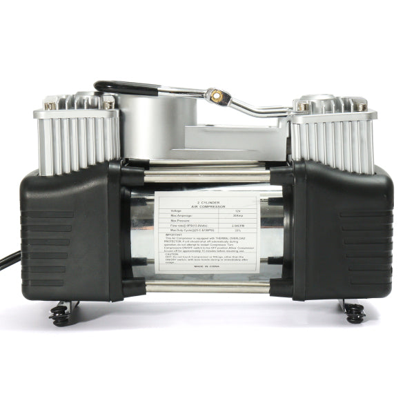 MTech 12V Dual Cylinder Car Air Compressor – 150 PSI Portable Tire Inflator
