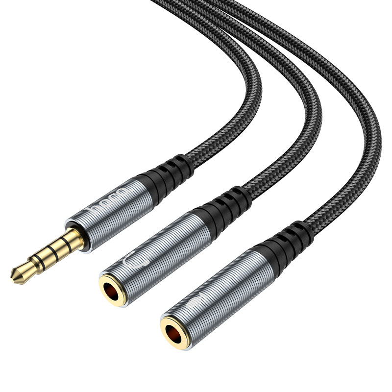 Hoco 2-in-1 Audio Headset Male To 2 Female Adapter