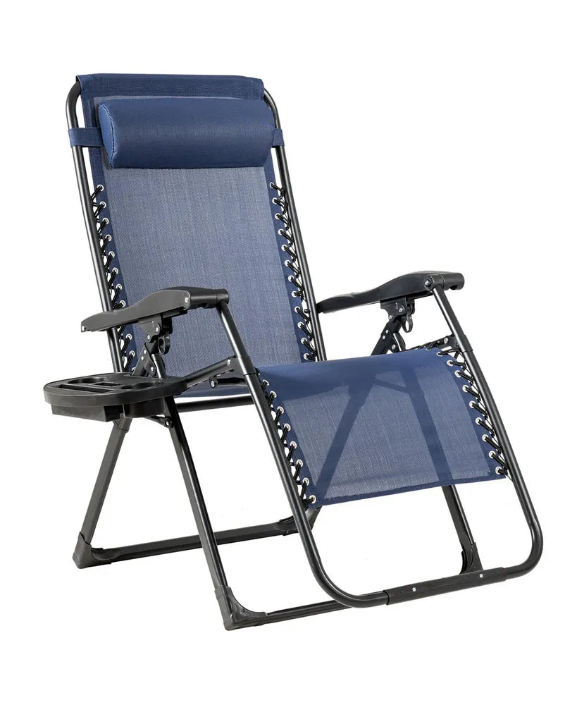 Zero Gravity Outdoor Lounge Chair with Cup Holder