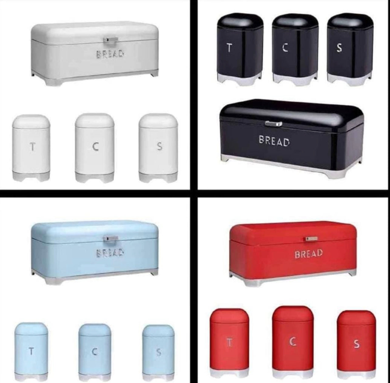 Deluxe edition Breadbin with 3pcs Canister Set
