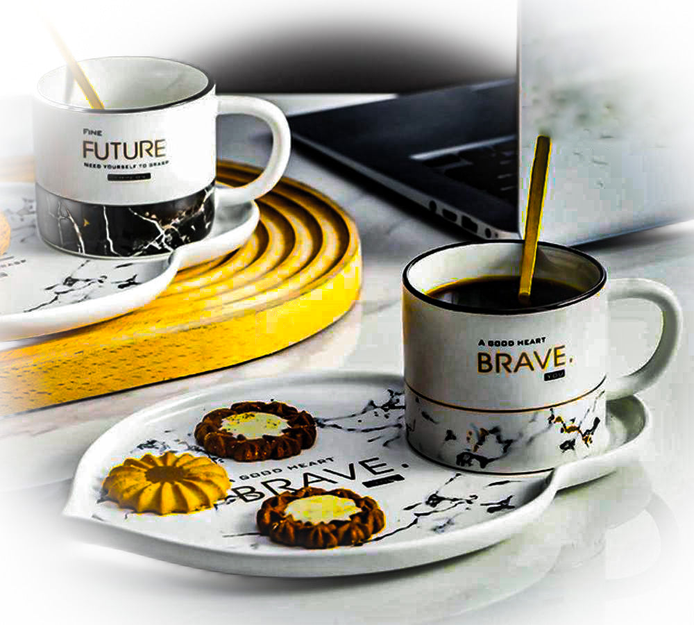 Mothers Day Combo European Style Ceramic Coffee Cup And Plate Set
