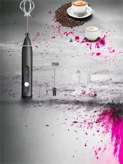 Rechargeable Milk Frother Automatic Handheld Mixer for Egg Latte Cappuccino Chocolate Matcha Home