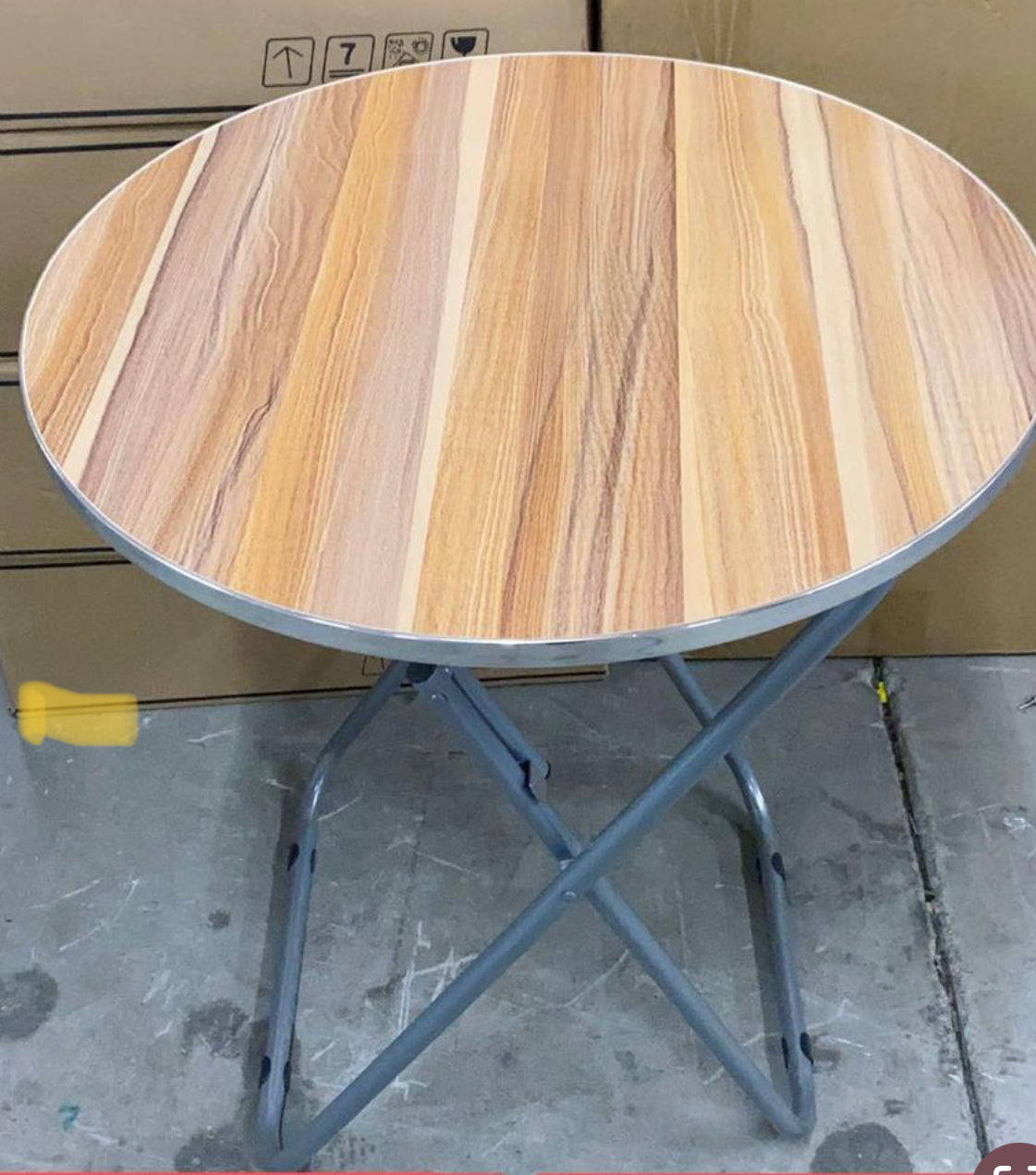 Desk Folding Table, Round Dining Table, Portable Outdoor Coffee Table/Picnic Table, a, 60Cm