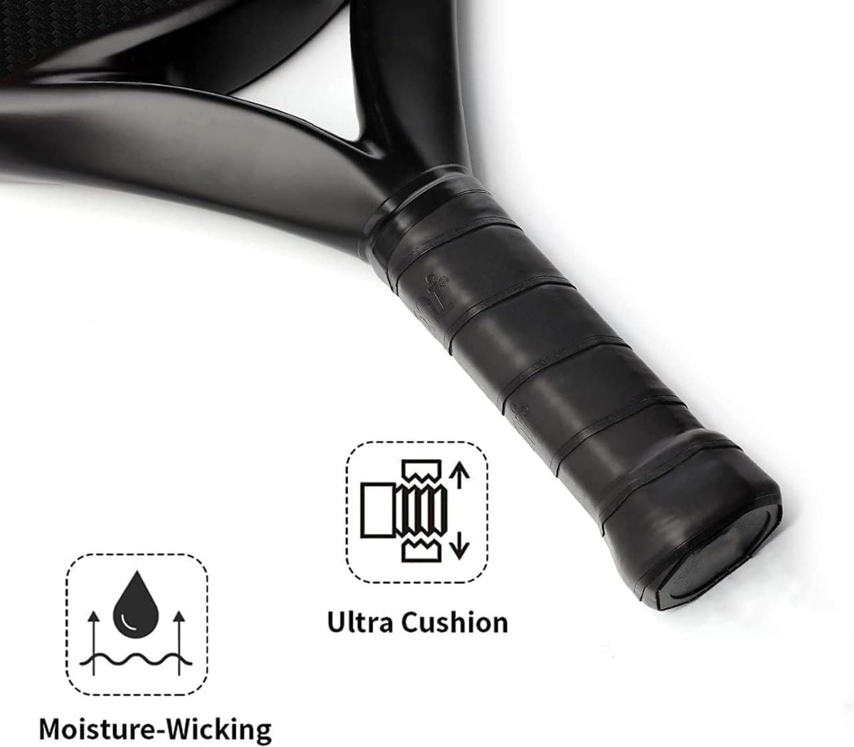 Carbon Fibre Padel Racket / Bat - Marble Design & Padded Carry Bag