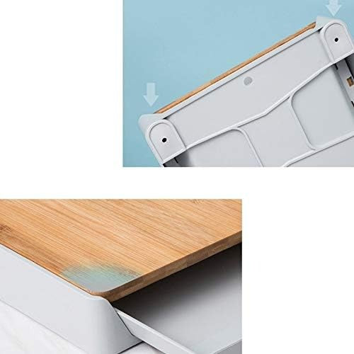 MHome Bamboo Cutting Board with Slide-Out Tray
