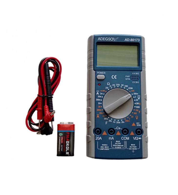Digital Multimeter with Ohm Volt Amp Tester