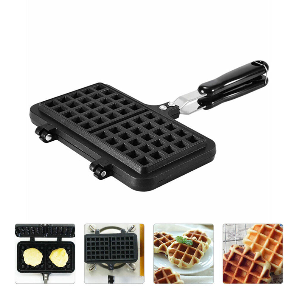 Waffle Non Stick Coating Aluminum Alloy Waffle Maker Pot With Dual Handles Square Waffle Baking Pan Stick Cast Aluminum Alloy Waffle Non Stick Coating Aluminum Alloy Waffle Maker Pot With Dual Handles Square Waffle Baking Pan Stick Cast Aluminum Alloy