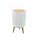 MHome Modern Push Top Trash Can with Lid – 10L Garbage Bin