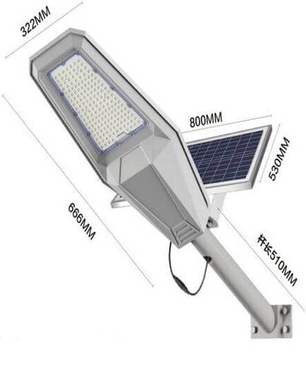 Solar Outdoor Remote Control Waterproof Street Security LED Light