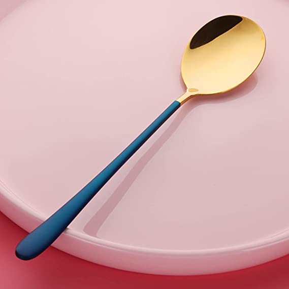 Tablespoon Stainless Steel blue/gold 6pcs