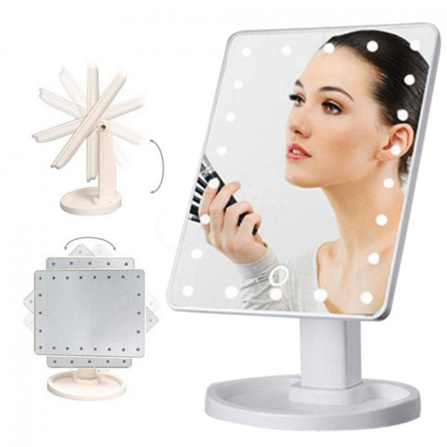 LED Makeup Mirror With Touch Sensitive Light Control