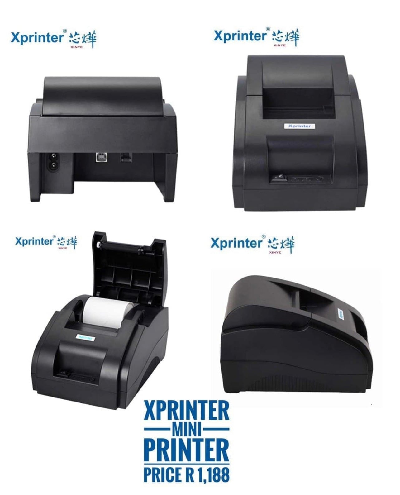 Portable USB Bluetooth Thermal Receipt Printer