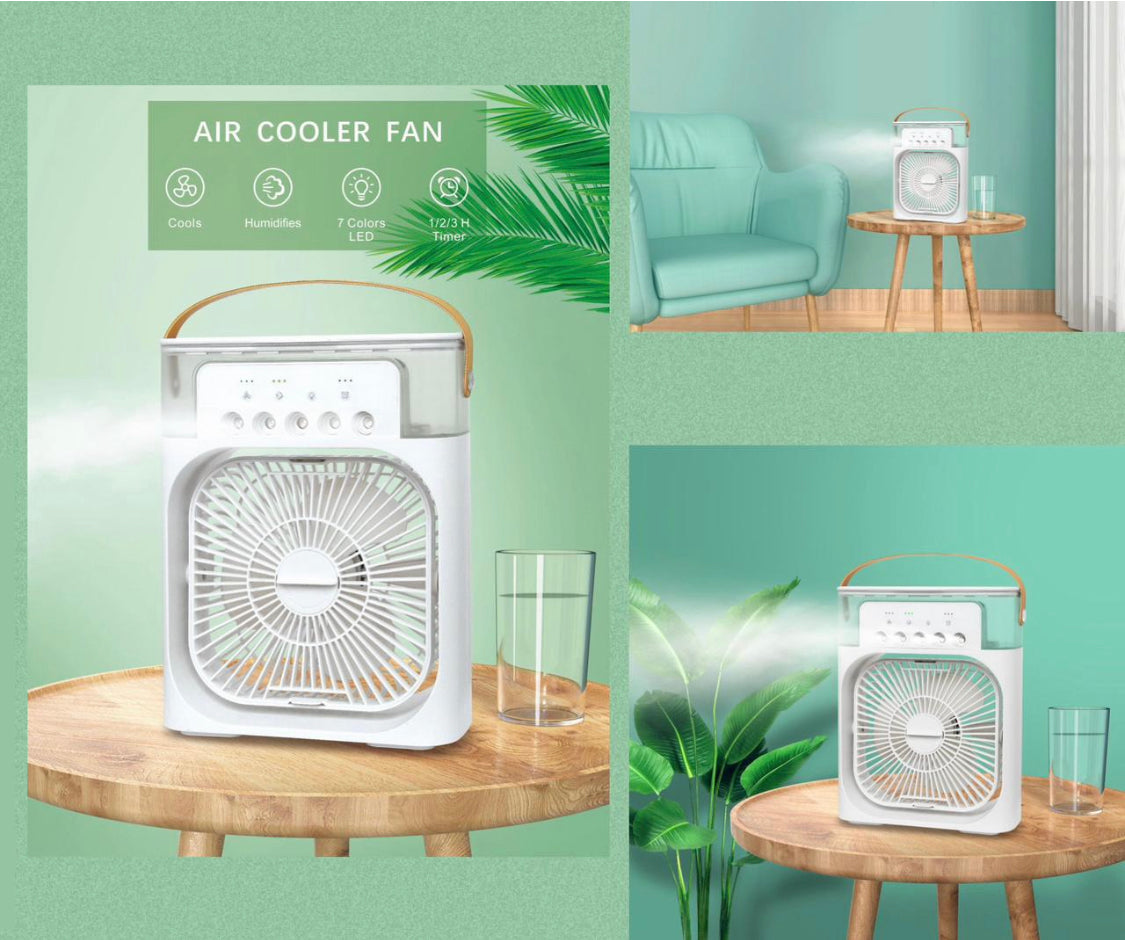 Portable Air Conditioner Fan,Evaporative Air Cooler with 7 Colors LED Light