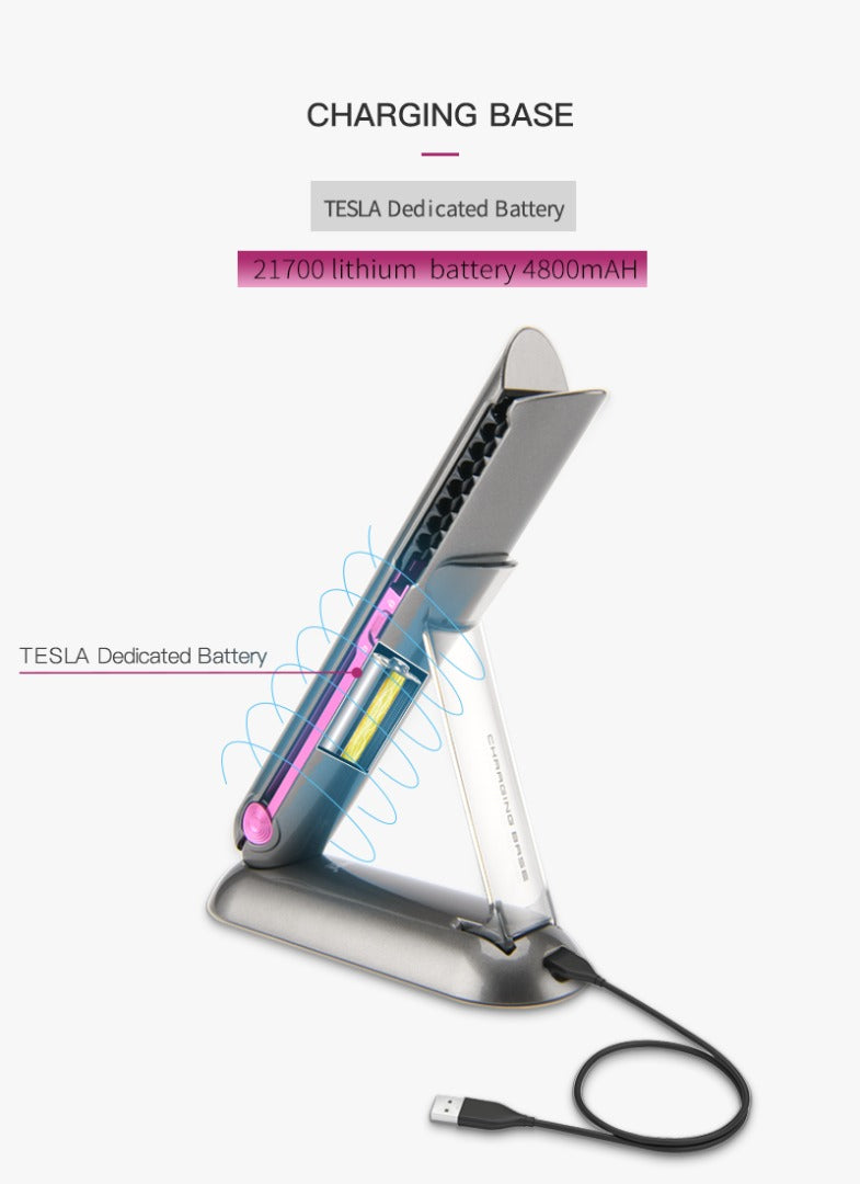PRITECH Wireless Ceramic Flat Iron USB Rechargeable Hair Straightener