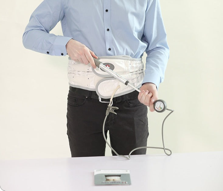 Double Air Traction Belt with Gauge Manual Pump