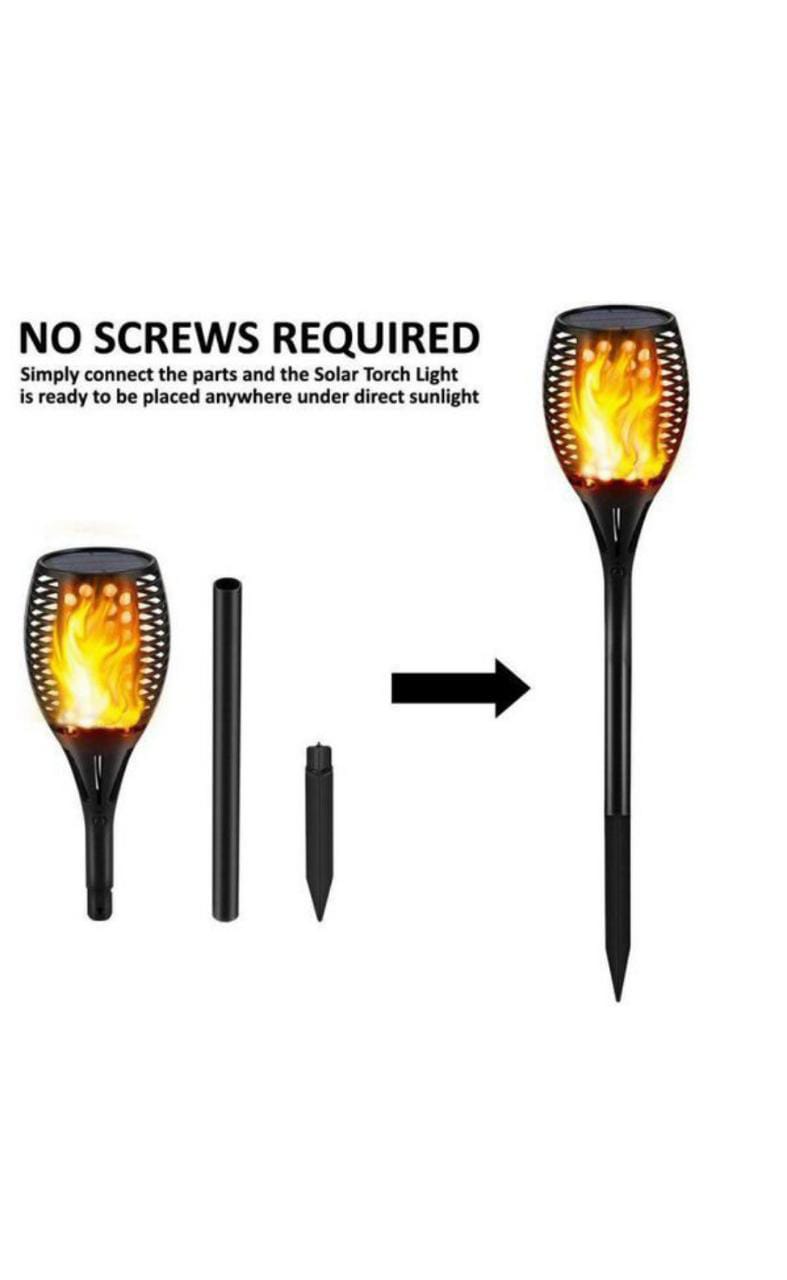 Led Solar Torch Light Flame Garden Lights