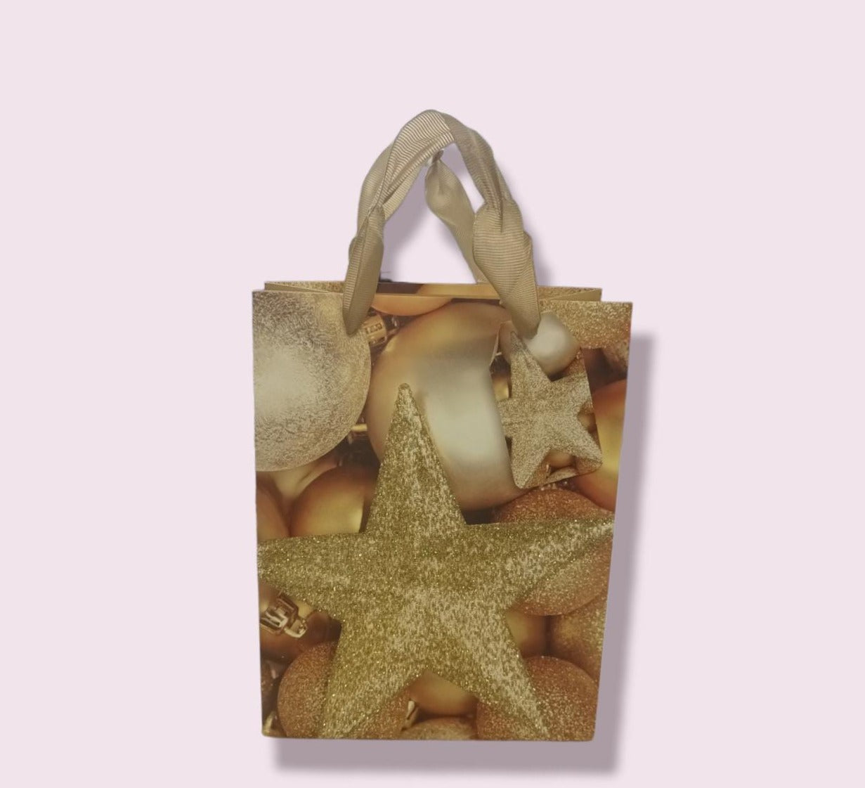 Gold Christmas Gift Bag